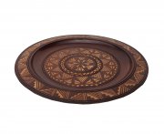 Krožnik rezbarjen fi 23x2 temni