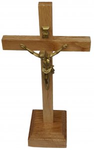 Križ na podstavku svetli 22 cm