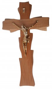 Križ rezbarjeni svetli 32 cm