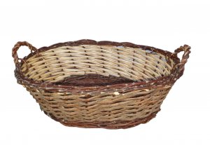 Košara za sadje ročaji neoguljena cca 44x29x14/18